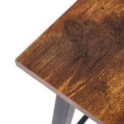 VOGREX Vintage Industrial Tall Bar Table Stools Rustic Kitchen Dining Set in Brown - thumbnail 4