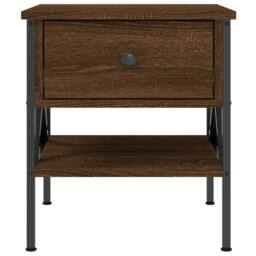 Berkfield Home Bedside Tables 2 pcs Brown Oak 40x42x45 cm Engineered Wood - Size: 40 x 42 x 45 cm - thumbnail 6