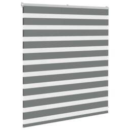 Berkfield Home Elegant Zebra Blind Dark Grey 135x100 cm Fabric Width 130.9 cm Po - thumbnail 1