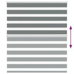 Berkfield Home Elegant Zebra Blind Dark Grey 135x100 cm Fabric Width 130.9 cm Po - thumbnail 5
