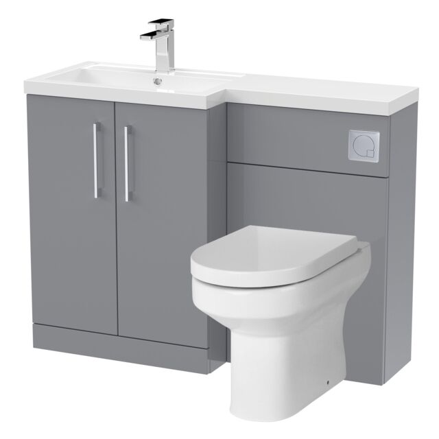 Balterley Floor Standing Vanity, WC Unit, Pan, Seat & Cistern - Satin Grey - image 1
