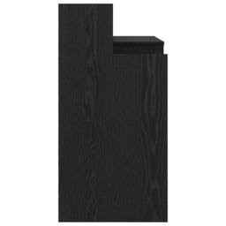 Berkfield Home Desk with Desk Lamps with Shelf with Storage Black oak Engineered wood - thumbnail 9