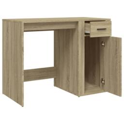 Berkfield Home Desk Sonoma Oak 100x49x75 cm Engineered Wood in Brown - Size: 100 x 49 x 75 cm - thumbnail 7