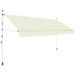 Berkfield Home Manual Retractable Awning 350 cm Cream in Beige - thumbnail 1