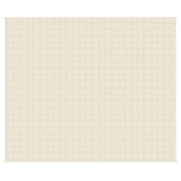 Berkfield Home Weighted Blanket Light Cream 220x260 cm 15 kg Fabric - thumbnail 3