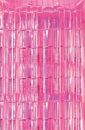 Netagon Metallic Tinsel Curtain 2M x 1M Pink - thumbnail 7