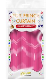 Netagon Metallic Tinsel Curtain 2M x 1M Pink - thumbnail 2