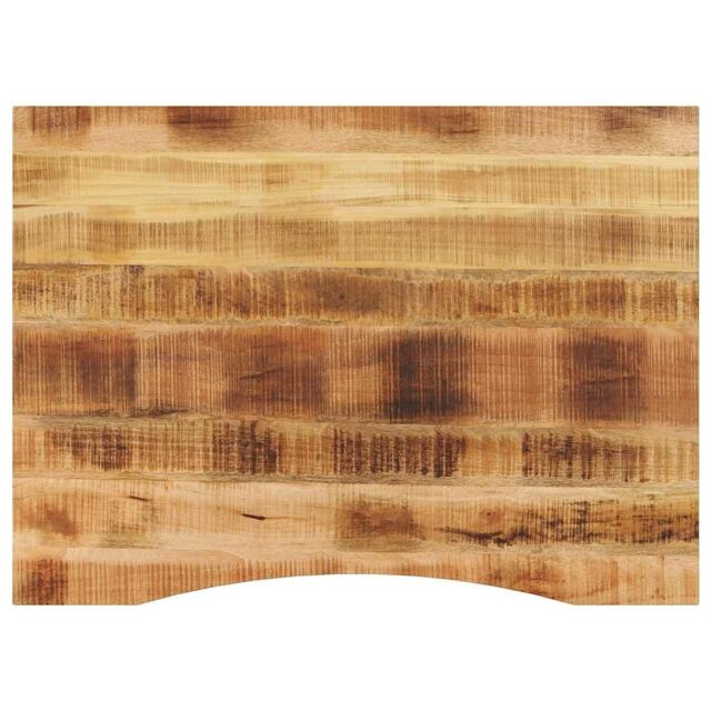 Berkfield Home Desk Top with Curve 110x80x2.5 cm Solid Wood Rough Mango in Brown - image 1