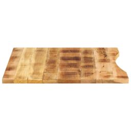 Berkfield Home Desk Top with Curve 110x80x2.5 cm Solid Wood Rough Mango in Brown - thumbnail 4