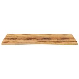 Berkfield Home Desk Top with Curve 110x80x2.5 cm Solid Wood Rough Mango in Brown - thumbnail 3