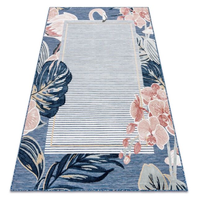 RugsX Botanic Rug in Blue - Size: 117 cm x 170 cm - image 1
