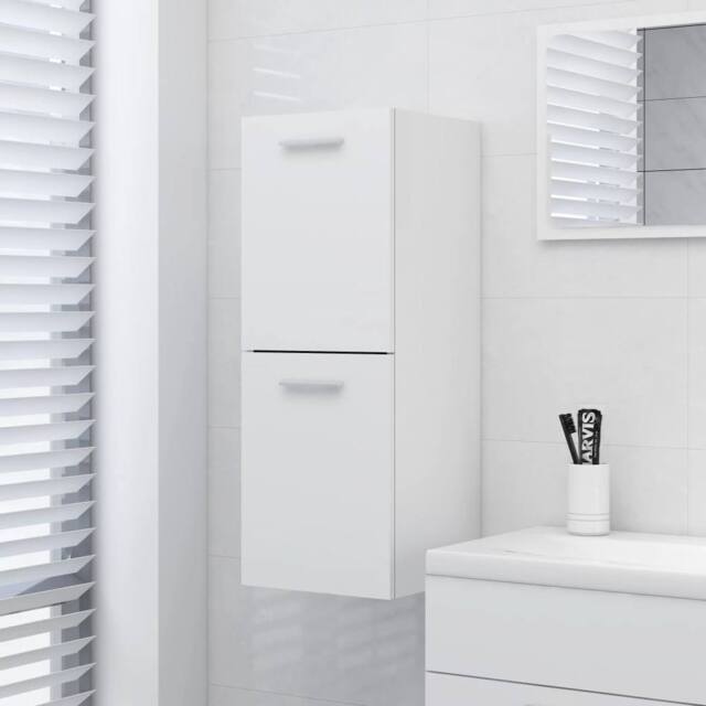 Berkfield Home Bathroom Cabinet White 30x30x80 cm Engineered Wood - Size: 30 x 30 x 80 cm - image 1
