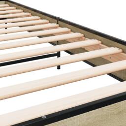 Berkfield Home Bed Frame without Mattress Sonoma Oak 90x200 cm in Light Oak - thumbnail 7