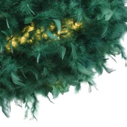 Happy Homewares Eye-Catching & Modern Genuine Feather Decorated Pendant Light Shade in Dark Green - Size: 10 inches - thumbnail 5