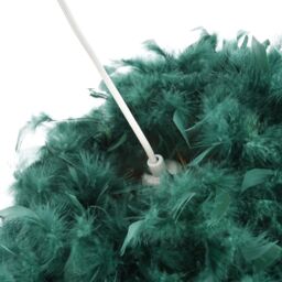Happy Homewares Eye-Catching & Modern Genuine Feather Decorated Pendant Light Shade in Dark Green - Size: 10 inches - thumbnail 4