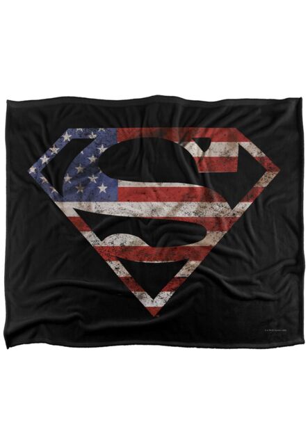 Superman Super Patriot Silky Touch Super Soft Throw Blanket 152 X 127 cm in White - image 1