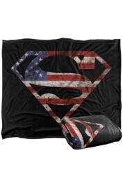 Superman Super Patriot Silky Touch Super Soft Throw Blanket 152 X 127 cm in White - thumbnail 2