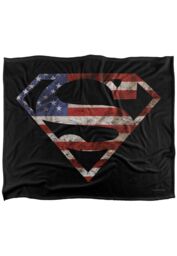 Superman Super Patriot Silky Touch Super Soft Throw Blanket 152 X 127 cm in White - thumbnail 1