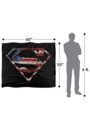 Superman Super Patriot Silky Touch Super Soft Throw Blanket 152 X 127 cm in White - thumbnail 5