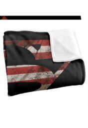 Superman Super Patriot Silky Touch Super Soft Throw Blanket 152 X 127 cm in White - thumbnail 3