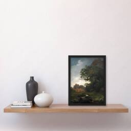 "Artery8 Landscape With Gray Weather Lundbye Framed Wall Art Print - Size: W12"" x H16""" - thumbnail 4