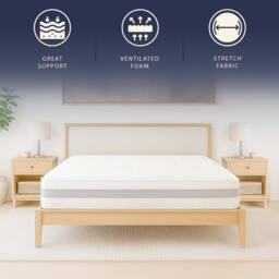 The White Stone Ergonomic & Breathable Mattress, 20 cm, with High Firmness in White - Size: EU Super King - thumbnail 3
