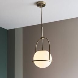 Netlighting 'COSENZA' Stylish Contemporary Dimmable Glass Pendant Ceiling Light in Yellow - thumbnail 3