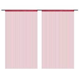 Berkfield Home String Curtains 2 pcs 100x250 cm Burgundy in Red - thumbnail 2