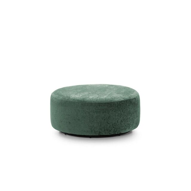Abakus Direct Harriet Crushed Chenille Large Swivel Footstool in Rifle Green - image 1