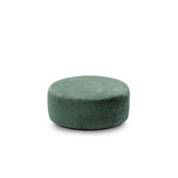 Abakus Direct Harriet Crushed Chenille Large Swivel Footstool in Rifle Green - thumbnail 2