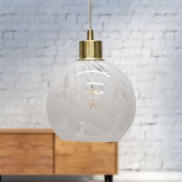 First Choice Lighting Set of 2 Confetti - White & Clear Glass Pendant Shades - thumbnail 4