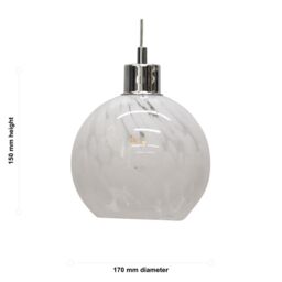 First Choice Lighting Set of 2 Confetti - White & Clear Glass Pendant Shades - thumbnail 5
