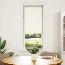 Berkfield Home Roller Blind Blackout Off-White 45x150 cm Fabric Width 40.7 cm Polyester in White - thumbnail 1