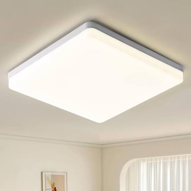 Goeco LED Ceiling Light 48 W 4500 K Modern Square IP 44 for Bathroom 30 cm in White - image 1