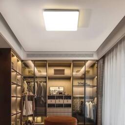 Goeco LED Ceiling Light 48 W 4500 K Modern Square IP 44 for Bathroom 30 cm in White - thumbnail 7