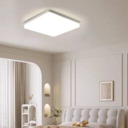 Goeco LED Ceiling Light 48 W 4500 K Modern Square IP 44 for Bathroom 30 cm in White - thumbnail 3