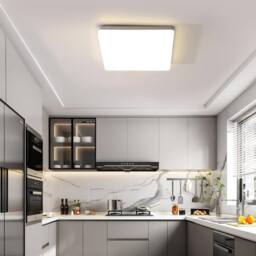 Goeco LED Ceiling Light 48 W 4500 K Modern Square IP 44 for Bathroom 30 cm in White - thumbnail 4