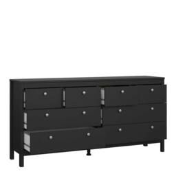 Wyld Haus Gossmere Matt Black Large 8 Drawer Chest - thumbnail 5