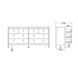 Wyld Haus Gossmere Matt Black Large 8 Drawer Chest - thumbnail 9