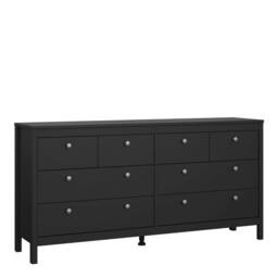 Wyld Haus Gossmere Matt Black Large 8 Drawer Chest - thumbnail 2
