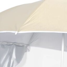 Berkfield Home Beach Umbrella with Side Walls Sand 215 cm in Yellow - thumbnail 5