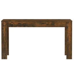Berkfield Home Dining Table Smoked Oak 140x74.5x76 cm Engineered Wood in Brown - thumbnail 3