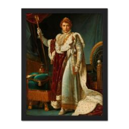 "Artery8 Wall Art Print Gerard Portrait Emperor Napoleon I Bonaparte Large Framed Wall Décor Art in White - Size: W18"" x H24""" - thumbnail 1
