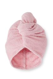 Catherine Lansfield 'Quick Dry' Cotton Turbie Head Wrap Towel Pair in Pink