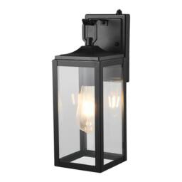 Living and Home Outdoor Wall Lamp in Black - thumbnail 5