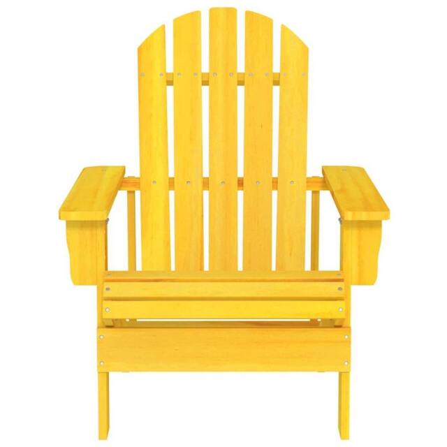 Berkfield Home Garden Adirondack Chair Solid Fir Wood Yellow - image 1