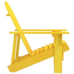 Berkfield Home Garden Adirondack Chair Solid Fir Wood Yellow - thumbnail 3