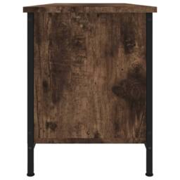 Berkfield Home TV Cabinet Smoked Oak 102x35x45 cm Engineered Wood in Brown - Size: 102 x 35 x 45 cm - thumbnail 6