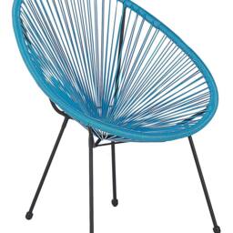 Wyld and Coco Blue PE Rattan Papasan Chair - Deep Seat Outdoor Garden Chair - thumbnail 2