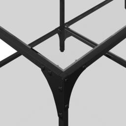 Berkfield Home Coffee Table with Transparent Glass Top 98.5x50x40 cm Steel - thumbnail 7